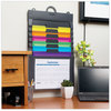 A Picture of product SMD-92060 Smead™ Cascading Wall Organizer 6 Sections, Letter Size, 14.25 x 24.25, Gray, Neon Green, Orange, Pink, Purple, Yellow