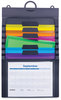 A Picture of product SMD-92060 Smead™ Cascading Wall Organizer 6 Sections, Letter Size, 14.25 x 24.25, Gray, Neon Green, Orange, Pink, Purple, Yellow
