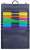 A Picture of product SMD-92060 Smead™ Cascading Wall Organizer 6 Sections, Letter Size, 14.25 x 24.25, Gray, Neon Green, Orange, Pink, Purple, Yellow