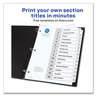 A Picture of product AVE-11825 Avery® Customizable Table of Contents Ready Index® Black & White Dividers with Printable Section Titles and 15-Tab, 1 to 15, 11 x 8.5, 6 Sets