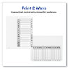 A Picture of product AVE-11825 Avery® Customizable Table of Contents Ready Index® Black & White Dividers with Printable Section Titles and 15-Tab, 1 to 15, 11 x 8.5, 6 Sets