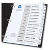 A Picture of product AVE-11826 Avery® Customizable Table of Contents Ready Index® Black & White Dividers with Printable Section Titles and 12-Tab, Jan. to Dec., 11 x 8.5, 6 Sets