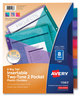 A Picture of product AVE-11983 Avery® Big Tab™ Insertable Two-Pocket Plastic Dividers 8-Tab, 11.13 x 9.25, Assorted, 1 Set