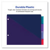 A Picture of product AVE-11983 Avery® Big Tab™ Insertable Two-Pocket Plastic Dividers 8-Tab, 11.13 x 9.25, Assorted, 1 Set