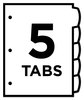 A Picture of product AVE-14434 Avery® Big Tab™ Printable White Label Dividers 5-Tab, 11 x 8.5, 20 Sets