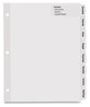 A Picture of product AVE-14439 Avery® Big Tab™ Printable Large White Label Dividers 8-Tab, 11 x 8.5, 4 Sets