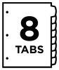 A Picture of product AVE-14441 Avery® Big Tab™ Printable Large White Label Dividers 8-Tab, 11 x 8.5, 20 Sets