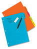 A Picture of product AVE-16129 Avery® Big Tab™ Write & Erase Durable Plastic Dividers and 5-Tab, 11 x 8.5, Assorted, 1 Set