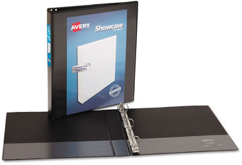 Avery® Showcase Economy View Binder with Round Rings 3 1" Capacity, 11 x 8.5, Black