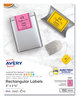 A Picture of product AVE-4331 Avery® Printable Color Labels with Sure Feed and Easy Peel, 2 x 2.63, Assorted Colors, 15/Sheet, 10 Sheets/Pack