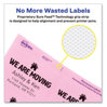 A Picture of product AVE-4331 Avery® Printable Color Labels with Sure Feed and Easy Peel, 2 x 2.63, Assorted Colors, 15/Sheet, 10 Sheets/Pack