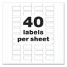 A Picture of product AVE-60529 Avery® PermaTrack® Destructible Asset Tag Labels Laser Printers, 0.75 x 1.5, White, 40/Sheet, 8 Sheets/Pack