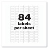 A Picture of product AVE-60535 Avery® PermaTrack® Destructible Asset Tag Labels Laser Printers, 0.5 x 1, White, 84/Sheet, 8 Sheets/Pack