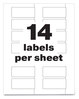 A Picture of product AVE-60537 Avery® PermaTrack® Destructible Asset Tag Labels Laser Printers, 1.25 x 2.75, White, 14/Sheet, 8 Sheets/Pack