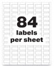 A Picture of product AVE-61527 Avery® PermaTrack® Durable White Asset Tag Labels Laser Printers, 0.5 x 1, 84/Sheet, 8 Sheets/Pack