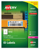 A Picture of product AVE-61531 Avery® Durable Permanent ID Labels with TrueBlock® Technology Laser Printers, 3.25 x 8.38, White, 3/Sheet, 50 Sheets/Pack