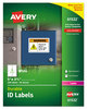 A Picture of product AVE-61532 Avery® Durable Permanent ID Labels with TrueBlock® Technology Laser Printers, 3.5 x 5, White, 4/Sheet, 50 Sheets/Pack