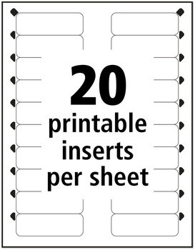 Avery® The Mighty Badge® Name Holders Holder Kit, Horizontal, 3 x 1, Inkjet, Gold, 10 Holders/ 80 Inserts