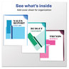A Picture of product AVE-72262 Avery® Corner Lock® Document Sleeves Letter Size, Assorted Colors, 6/Pack