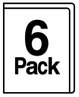 A Picture of product AVE-72262 Avery® Corner Lock® Document Sleeves Letter Size, Assorted Colors, 6/Pack