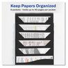 A Picture of product AVE-73542 Avery® Slide & View Expanding File and 6 Sections, Hook/Loop Closure, Letter Size, Black
