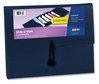 A Picture of product AVE-73545 Avery® Slide & View Expanding File and 6 Sections, Hook/Loop Closure, Letter Size, Navy Blue