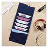 A Picture of product AVE-73545 Avery® Slide & View Expanding File and 6 Sections, Hook/Loop Closure, Letter Size, Navy Blue