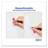 A Picture of product AVE-74866 Avery® Ultra Tabs® Repositionable Margin Tabs: 2.5" x 1", 1/5-Cut, Assorted Colors, 48/Pack
