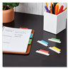 A Picture of product AVE-74866 Avery® Ultra Tabs® Repositionable Margin Tabs: 2.5" x 1", 1/5-Cut, Assorted Colors, 48/Pack