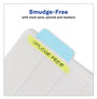 A Picture of product AVE-74867 Avery® Ultra Tabs® Repositionable Margin Tabs: 2.5" x 1", 1/5-Cut, Assorted Pastel Colors, 48/Pack