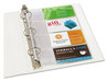 A Picture of product AVE-76025 Avery® Business Card Pages Binder For 2 x 3.5 Cards, Clear, 8 Cards/Sheet, 5 Pages/Pack