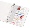 A Picture of product AVE-76025 Avery® Business Card Pages Binder For 2 x 3.5 Cards, Clear, 8 Cards/Sheet, 5 Pages/Pack
