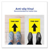 A Picture of product AVE-83022 Avery® Social Distancing Floor Decals 8.5 x 11, This Way, Yellow Face, Black Graphics, 5/Pack