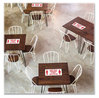 A Picture of product AVE-83079 Avery® Preprinted Surface Safe® ID Decals 8.38 x 3.25, Keep Your Distance 6 Feet, White Face, Red Graphics, 15/Pack