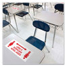 A Picture of product AVE-83079 Avery® Preprinted Surface Safe® ID Decals 8.38 x 3.25, Keep Your Distance 6 Feet, White Face, Red Graphics, 15/Pack