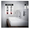 A Picture of product AVE-83174 Avery® Preprinted Surface Safe® Wall Decals 7 x 10, Prevent Germs from Spreading, White/Black Face, Black Graphics, 5/Pack