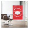A Picture of product AVE-83177 Avery® Preprinted Surface Safe® Wall Decals 7 x 10, Mask Required Beyond This Point, Red Face, White Graphics, 5/Pack