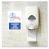 A Picture of product AVE-83179 Avery® Preprinted Surface Safe® Wall Decals 7 x 10, Please Use Hand Sanitizer, White Face, Blue/Gray Graphics, 5/Pack