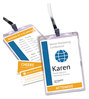 A Picture of product AVE-8521 Avery® Name Badge Holder Kits with Inserts Lanyard-Style w/Laser/Inkjet Top Load, 4.25 x 6, WE, 75/PK