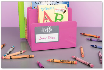 Avery® Flexible Adhesive Name Badge Labels "Hello", 3 3/8 x 2 1/3, Assorted, 120/PK
