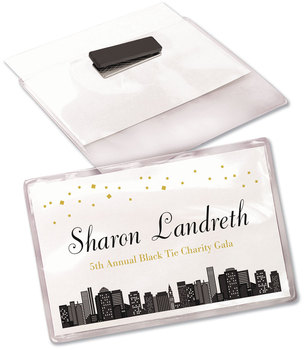 Avery® Magnetic Style Name Badge Kit Horizontal, 4 x 3, White, 24/Pack