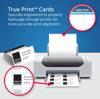 Avery® Premium Clean Edge® Business Cards Linen Texture True Print Inkjet, 2 x 3.5, White, 200 10 Cards/Sheet, 20 Sheets/Pack