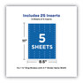 A Picture of product AVE-89105 Avery® Binder Spine Inserts 1.5" Width, 5 Inserts/Sheet, Sheets/Pack
