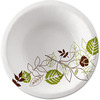 A Picture of product DXE-SXB12WS Dixie® Ultra® Pathways® Heavyweight Paper Bowls, WiseSize, 12oz, Green/Burgundy, 500/Carton