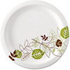 A Picture of product DXE-UX9WS Dixie® Pathways® Mediumweight Paper Plates, 8 1/2, Green/Burgundy, WiseSize, 125/Pack, 4 Packs/Carton