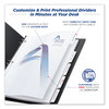 A Picture of product AVE-11515 Avery® Customizable Print-On™ Dividers 3-Hole Punched, 5-Tab, 11 x 8.5, White, 5 Sets