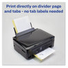 A Picture of product AVE-11516 Avery® Customizable Print-On™ Dividers Unpunched, 5-Tab, 11 x 8.5, White, 5 Sets