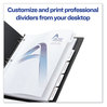 A Picture of product AVE-11517 Avery® Customizable Print-On™ Dividers 3-Hole Punched, 5-Tab, 11 x 8.5, White, 25 Sets