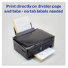 A Picture of product AVE-11552 Avery® Customizable Print-On™ Dividers 3-Hole Punched, 8-Tab, 11 x 8.5, White, 5 Sets
