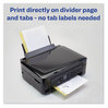 A Picture of product AVE-11554 Avery® Customizable Print-On™ Dividers 3-Hole Punched, 8-Tab, 11 x 8.5, White, 25 Sets